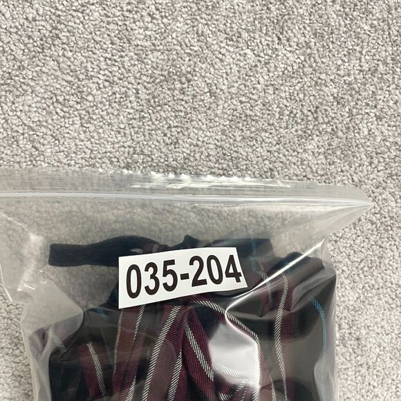 Urban Outfitters Cropped Pants Mens 34 Maroon Black Striped Straight Drawstring - Picture 15 of 15